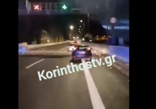 Κακοκαιρία Άριελ: Εχει κλείσει κομμάτι της Αθηνών – Κορίνθου λόγω πτώσης βράχων