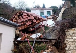 Κακοκαιρία Gaia: Κατολίσθηση στους Μελισσουργούς Άρτας – Παρασύρθηκαν δύο σπίτια