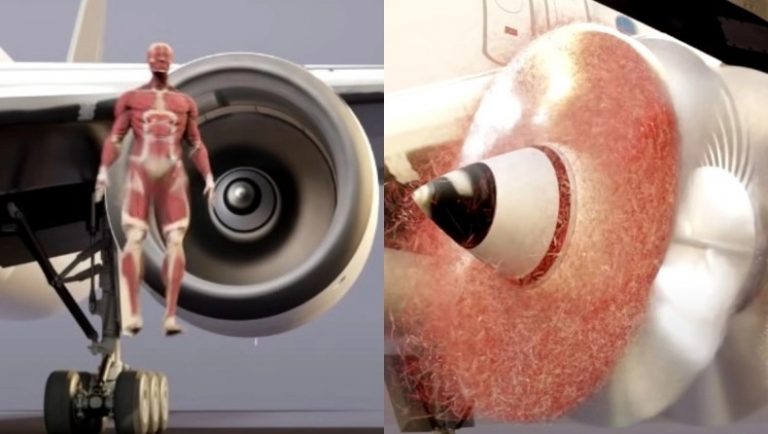 Προσομοίωση δείχνει τι θα συνέβαινε αν πέφταμε μέσα σε κινητήρα αεροπλάνου