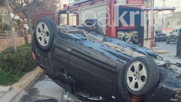 Τροχαίο στην Κρήτη: Αναποδογύρισε το αυτοκίνητό του και βγήκε χωρίς γρατσουνιά