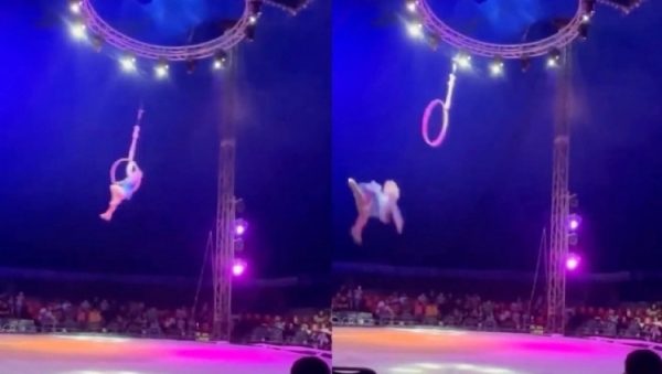 Η στιγμή που ακροβάτισσα πέφτει στο κενό – Σοκαριστικό βίντεο