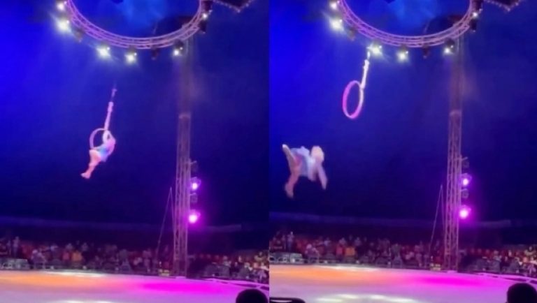 Η στιγμή που ακροβάτισσα πέφτει στο κενό – Σοκαριστικό βίντεο