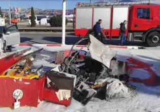 Θεσσαλονίκη: Φωτιά σε πρατήριο καυσίμων – ΙΧ καρφώθηκε στις αντλίες