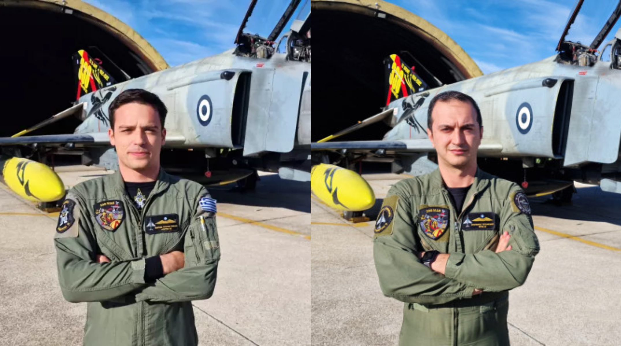 Ανδραβίδα: Θρήνος για τους δύο πιλότους του Phantom - H δύσκολη ταυτοποίηση και τα σπαρακτικά μηνύματα των οικογενειών τους