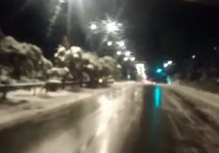 Κακοκαιρία Μπάρμπαρα: Αποκαταστάθηκε η κυκλοφορία στη Λεωφόρο Σχιστού 