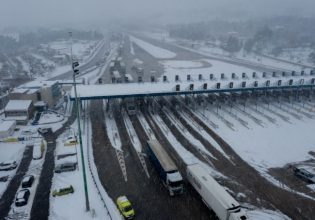Κακοκαιρία Μπάρμπαρα: Νέα απαγόρευση κυκλοφορίας φορτηγών στην εθνική οδό