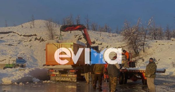 Κακοκαιρία «Μπάρμπαρα»: Παραμένουν χωρίς ρεύμα χωριά στην Εύβοια