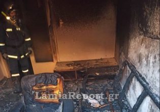 Λαμία: Νεαρός άνδρας όρμησε σε φλεγόμενο δωμάτιο για να σώσει αγοράκι 1,5 ετών