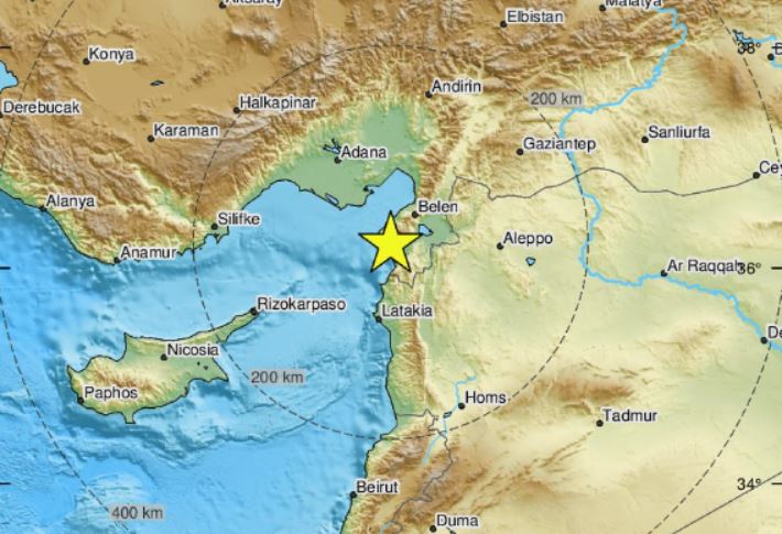 Νέος ισχυρός σεισμός στα σύνορα Τουρκίας - Συρίας