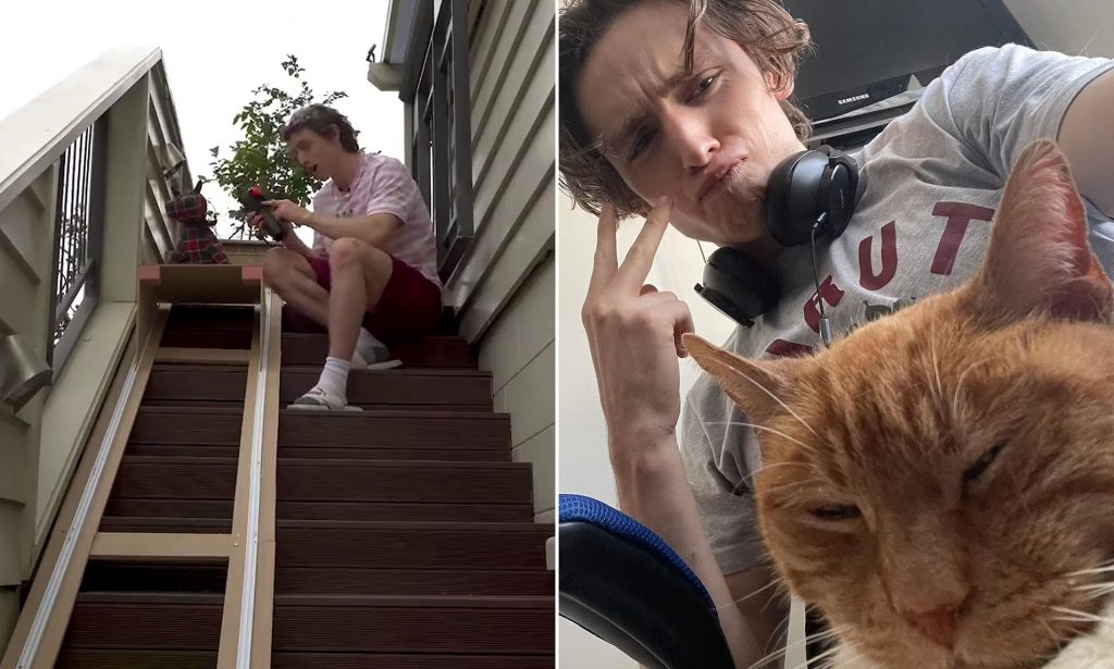 Έφτιαξε στη γηραιά γάτα του ασανσέρ γιατί δεν μπορούσε να ανεβοκατεβαίνει τις σκάλες
