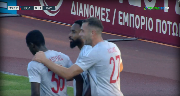 Κεφαλιά του Μπακαμπού και 2-0 για τον Ολυμπιακό (vid)