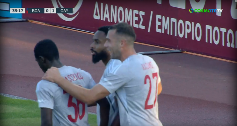 Κεφαλιά του Μπακαμπού και 2-0 για τον Ολυμπιακό (vid)