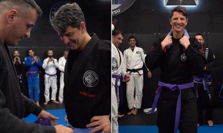 Ο Σάκης Ρουβάς με νέα ζώνη στο βραζιλιάνικο Ζίου Ζίτσου – Επικό πείραγμα από τους συναθλητές του