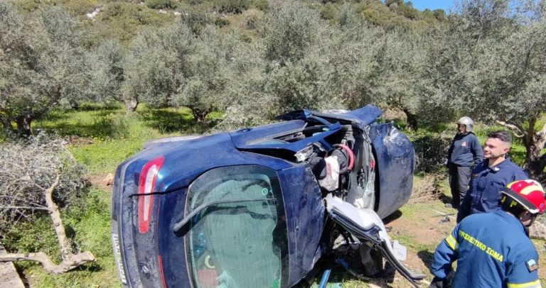 Κρήτη: Σοβαρό τροχαίο με εγκλωβισμένη οδηγό – Έπεσε πάνω σε δέντρο