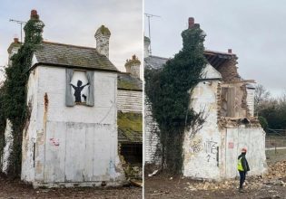 Κατεδαφίστηκε η τελευταία τοιχογραφία του Banksy σε εγκαταλελειμμένη αγροικία