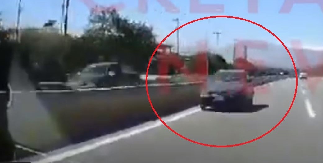 Κρήτη: Οδηγούσε ανάποδα στην Εθνική - Από τύχη δε θρηνήσαμε θύματα - Δείτε βίντεο