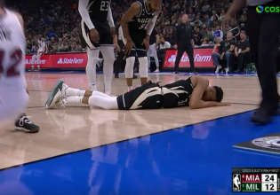 Η στιγμή του τραυματισμού του Γιάννη Αντετοκούνμπο