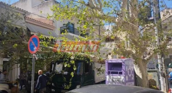 Πάτρα: Κλαδί δέντρου έπεσε σε διερχόμενο φορτηγό – Από θαύμα γλίτωσε ο οδηγός