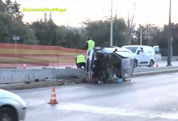 Τροχαίο στην Πέτρου Ράλλη: Αναποδογύρισε το αυτοκίνητο 26χρονης – Σοκαριστικές εικόνες