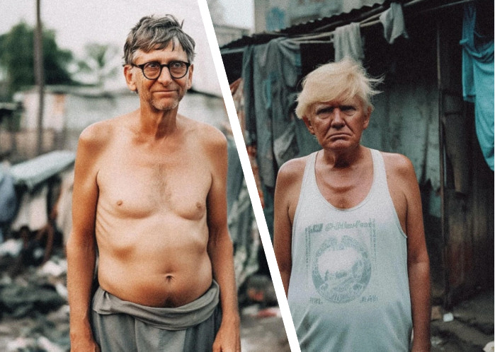 Έτσι θα ήταν Γκέιτς, Τραμπ, Μασκ, Μπέζος ως φτωχοί – Οι εικόνες που έγιναν viral