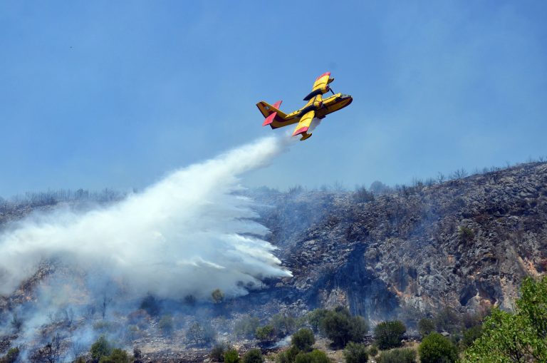 Φωτιά στη Φθιώτιδα – Στη «μάχη» και δύο αεροπλάνα