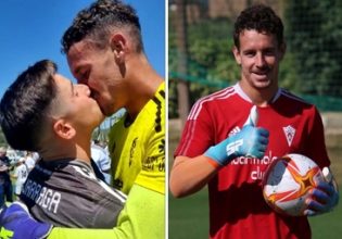 ΛΟΑΤΚΙ+: Τερματοφύλακας ανακοίνωσε ότι είναι γκέι με φιλί στον σύντροφό του