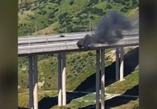 Πάτρα: Αυτοκίνητο τυλίχτηκε στις φλόγες στην περιμετρική