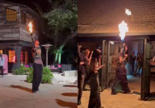 Μασίν Γκαν Κέλι: Ελικόπτερο της αστυνομίας επενέβη για να σταματήσει το πάρτι του και του επιτέθηκε με φλογοβόλο