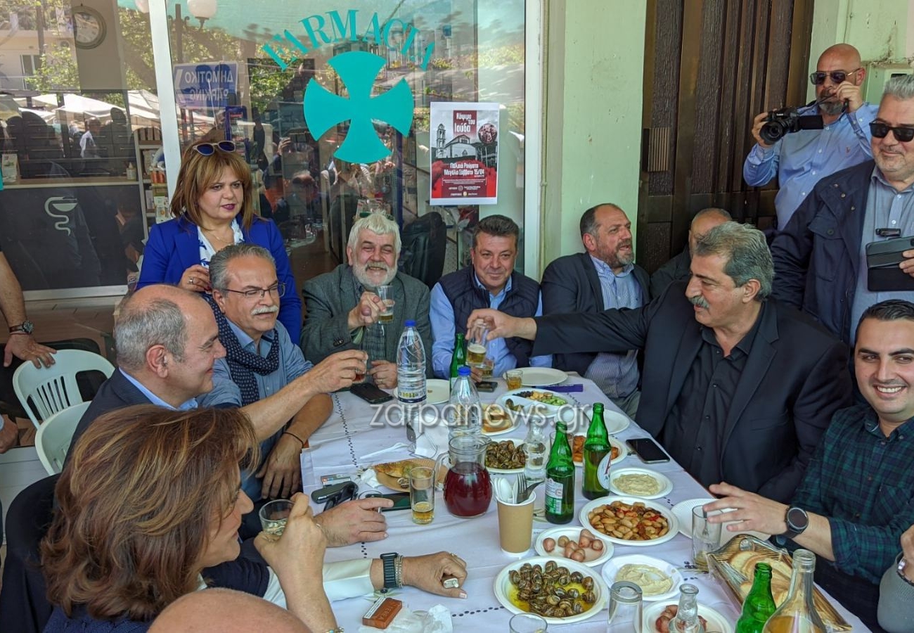 Ντόρα Μπακογιάννη και Παύλος Πολάκης στο ίδιο τραπέζι στα Χανιά