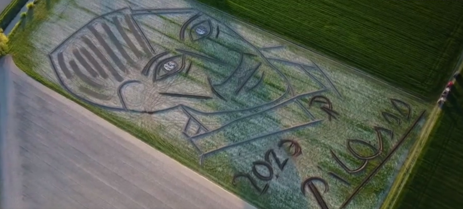 Ιταλός καλλιτέχνης ζωγράφισε με το τρακτέρ του πορτρέτο του Πικάσο σε χωράφι