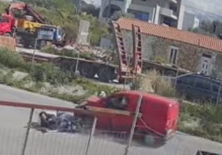 Κρήτη: Νέο βίντεο ντοκουμέντο – Η στιγμή που το μίνι βαν παρασύρει και εγκαταλείπει τον διανομέα