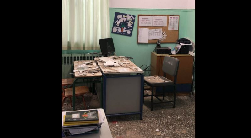 Παρέμβαση εισαγγελέα για την κατάρρευση οροφής σε δημοτικό σχολείο στον Βόλο