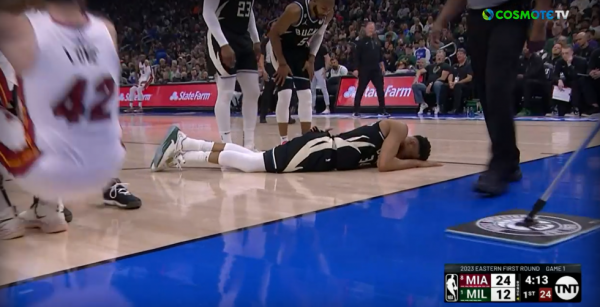 Η στιγμή του τραυματισμού του Γιάννη Αντετοκούνμπο