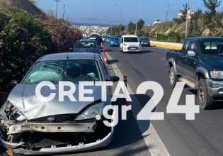Καραμπόλα τριών οχημάτων στο Ηράκλειο – Τραυματίστηκαν δύο κοπέλες