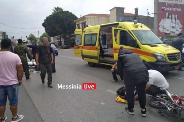 Σφοδρή σύγκρουση Ι.Χ με μηχανάκι στην Καλαμάτα – Στο νοσοκομείο οι νεαροί αναβάτες με σοβαρά κατάγματα