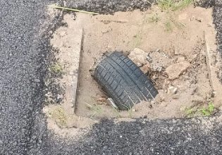 Ασφαλτόστρωσαν δρόμο στον Εύοσμο Θεσσαλονίκης αλλά… ξέχασαν μία ρόδα