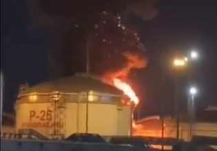 Συναγερμός στη Ρωσία: Εγκατάσταση αποθήκευσης καυσίμων στις φλόγες στο Κρασνοντάρ