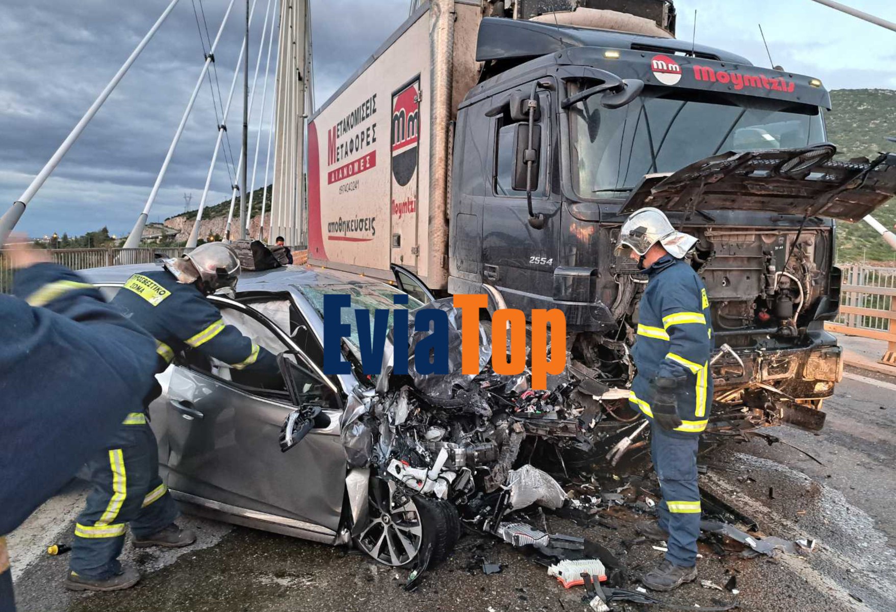 Τροχαίο με έναν νεκρό στη Χαλκίδα - ΙΧ συγκρούστηκε με φορτηγό