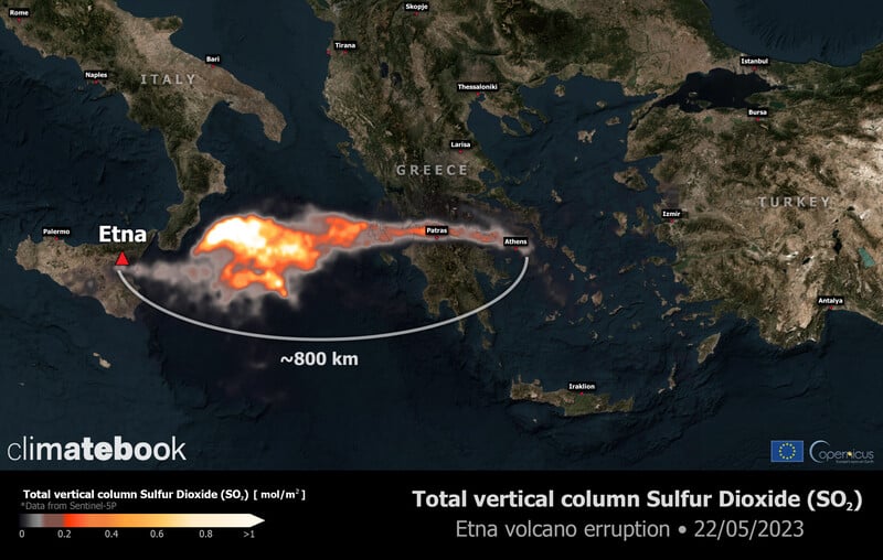 Αίτνα: Μέχρι την Αθήνα έφτασε ο καπνός μετά την έκρηξη του ηφαιστείου