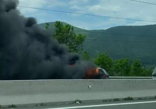 Τροχαίο στην Εγνατία Οδό: Αυτοκίνητο ενεπλάκη σε τροχαίο και πήρε φωτιά – Άφαντος ο οδηγός του