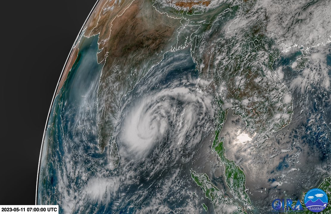 Κυκλώνας: Αναβαθμίστηκε ο Μόκα, στην κατηγορία 5 - Πλησιάζει σε Μπαγκλαντές και Μιανμάρ