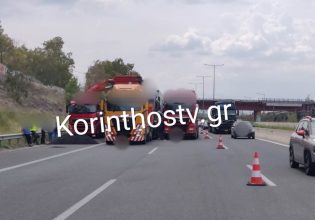 Τροχαίο με δύο φορτηγά στην εθνική Αθηνών – Κορίνθου – Στο νοσοκομείο ο ένας οδηγός