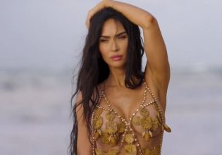 H Megan Fox φορώντας Celia Kritharioti στο εξώφυλλο του περιοδικού Sports Illustrated
