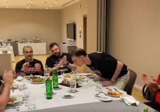 Ολυμπιακός: Έκπληξη στον Μπαρτζώκα με τούρτα γενεθλίων (vid)