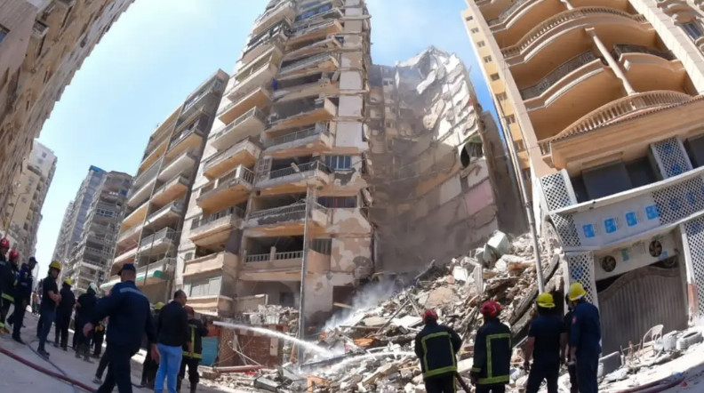 Κατέρρευσε κτίριο 13 ορόφων στην Αλεξάνδρεια – Πληροφορίες για εγκλωβισμένους