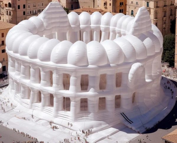 «Φουσκωτά θαύματα»: Παγκόσμια μνημεία σε άλλη διάσταση μέσω της τεχνητής νοημοσύνης