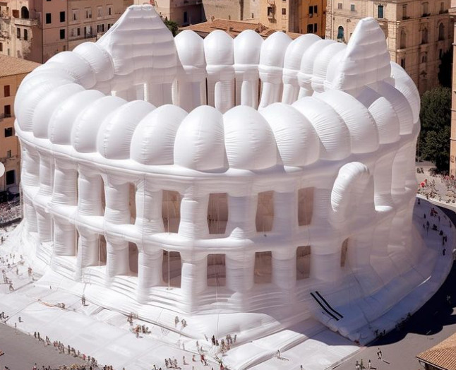 «Φουσκωτά θαύματα»: Παγκόσμια μνημεία σε άλλη διάσταση μέσω της τεχνητής νοημοσύνης