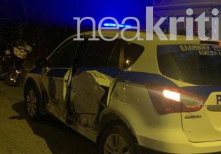 Τροχαίο με Ι.Χ και περιπολικό στο Ηράκλειο – Στο νοσοκομείο δύο αστυνομικοί