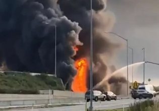 Κατέρρευσε αυτοκινητόδρομος μετά από φωτιά σε βυτιοφόρο (video) – Μακάβριο εύρημα