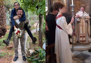 Πλάκα: Στο πλευρό του ιερέα που τέθηκε σε αργία οι ηθοποιοί Οικονόμου και Μακρής – Έχει βαφτίσει τον γιο τους